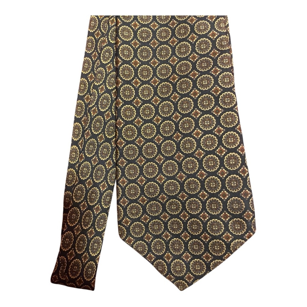 Mulberry Brown and Gold Patterned Tie